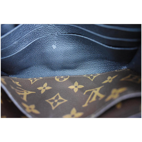 LOUIS VUITTON Pallas Monogram Canvas Pallas Wallet Brown