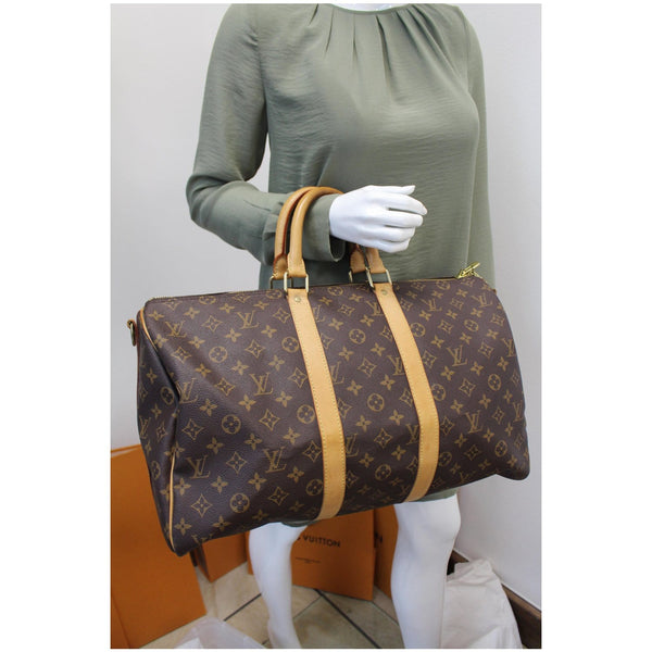 Louis Vuitton Keepall 45 Bandouliere Canvas Hand Bag