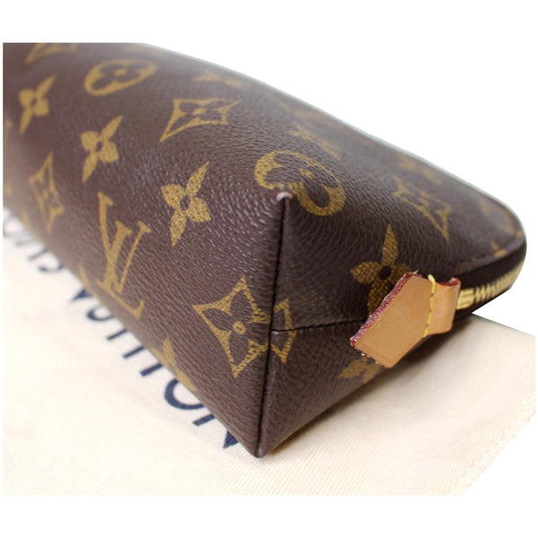 Corner LV Monogram Canvas Cosmetic Pouch Brown