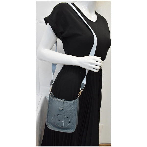 Hermes Evelyne TPM Clemence Leather Shoulder Bag