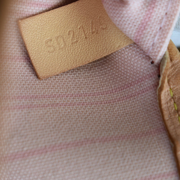 LOUIS VUITTON Neverfull MM Damier Azur Tote Bag Rose Ballerine