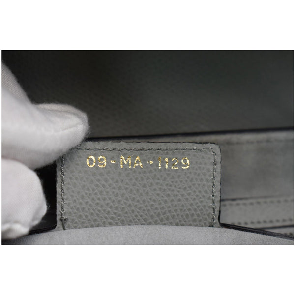 CHRISTIAN DIOR Saddle Leather Shoulder Bag Grey