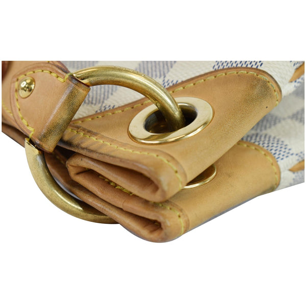 Louis Vuitton Galliera PM Damier Azur Shoulder Bag - brown corner