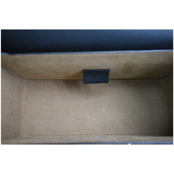 GUCCI Padlock Small GG Supreme Bamboo Top Handle Shoulder Bag Beige 603221