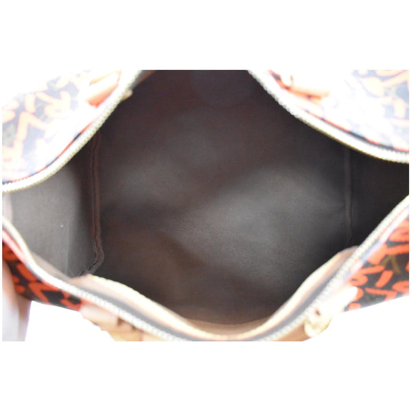 Louis Vuitton Speedy 30 Graffiti Monogram Satchel Bag - black interior
