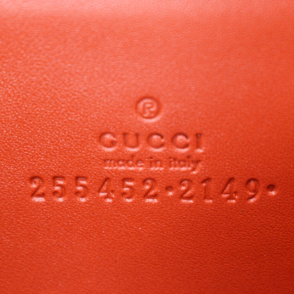 GUCCI GG Leather Zip Around Wallet Red 255452