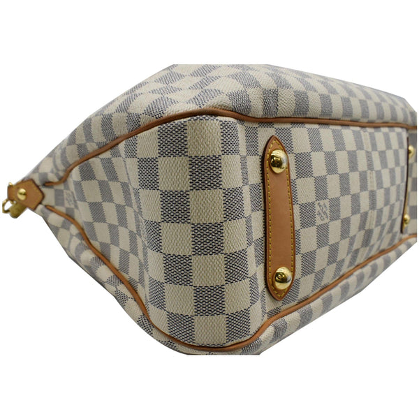 Louis Vuitton Siracusa GM Damier Azur Shoulder Bag White.