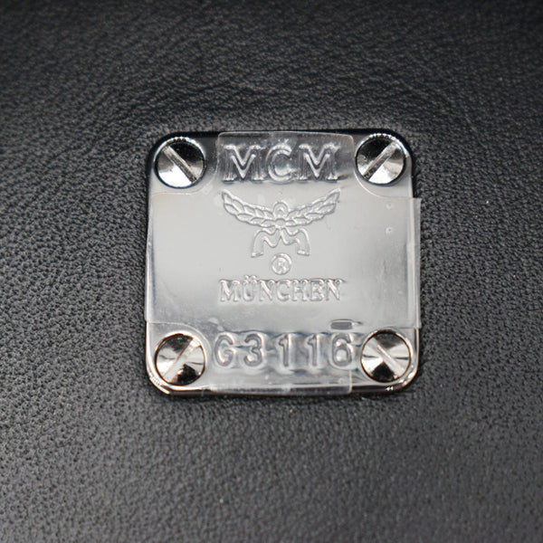 MCM Kira Metallic Medium Coated Canvas Shopping Tote Bag Red