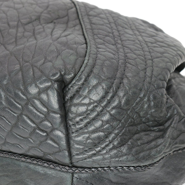 FENDI Spy Nappa Leather Satchel Bag Black