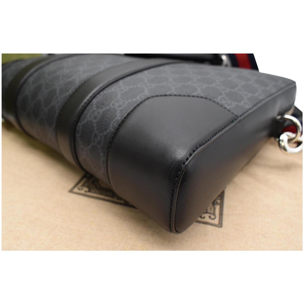 GUCCI Briefcase GG Supreme Canvas Messenger Bag Black 474135