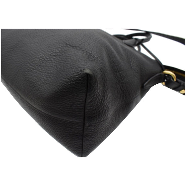 PRADA Vitello 1BA063 Phenix Leather Shoulder Bag Black