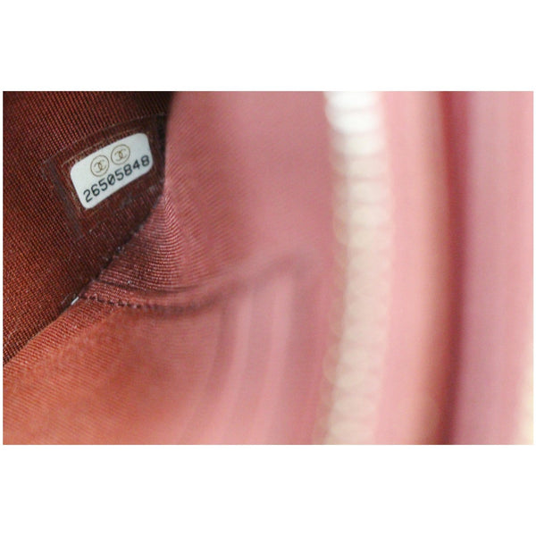 CHANEL Small Boy Caviar Quilted Clutch With Chain Shoulder Bag Red