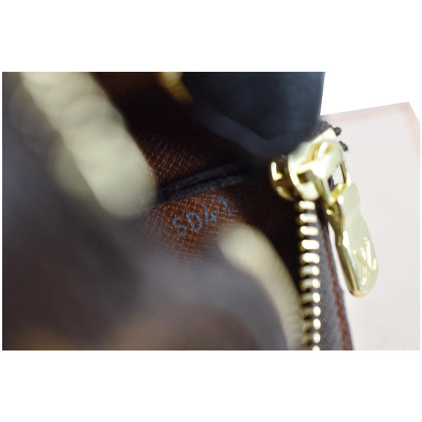 LOUIS VUITTON Pochette Key Cles Monogram Canvas Coin Case Brown