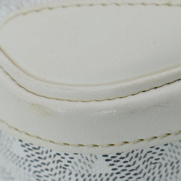 GOYARD Saint Martin Chevron Print Coated Canvas Shoulder Bag White