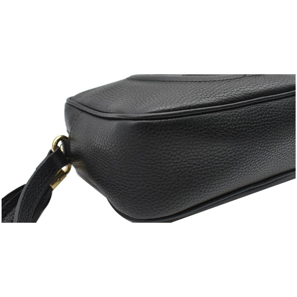 GUCCI Soho Disco Small Pebbled Leather Crossbody Bag Black 308364