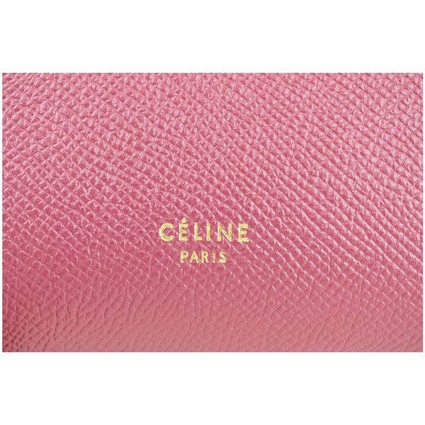 CELINE Micro Belt Grained Calfskin 2Way Shoulder Bag Ruby
