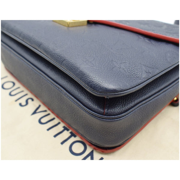 LOUIS VUITTON Metis Pochette Empreinte Leather Crossbody Bag Navy Blue