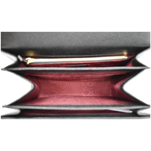 GUCCI Zumi Small Grainy Leather Chain Crossbody Bag Black 576388