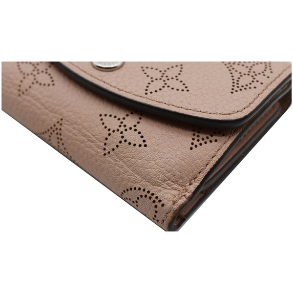 LOUIS VUITTON Iris Mahina Monogram Leather Compact Wallet Magnolia