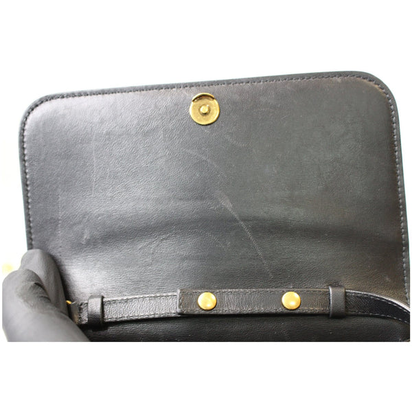 BALENCIAGA B Embossed Leather Chain Crossbody bag Black - 25% OFF