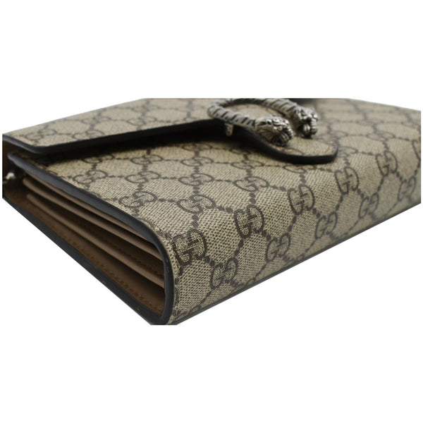 GUCCI Dionysus GG Supreme Crossbody Chain Wallet Beige 401231