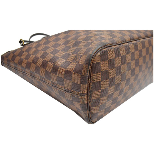 LOUIS VUITTON Neverfull MM Damier Ebene Tote Shoulder Bag Brown