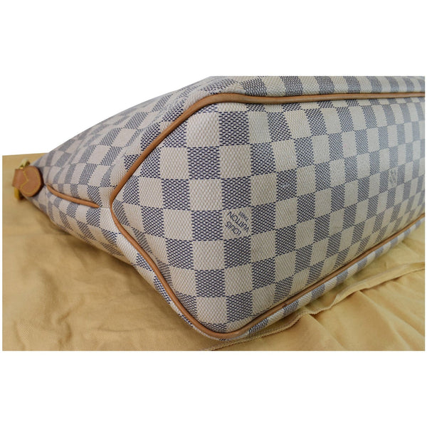 Louis Vuitton Delightful MM Damier Azur Hobo Bag White - blue checks