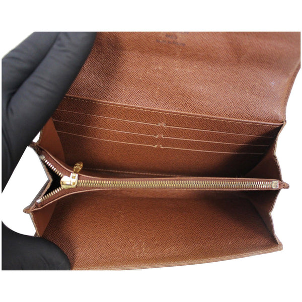 LOUIS VUITTON Sarah Etoile Monogram Canvas Wallet Brown