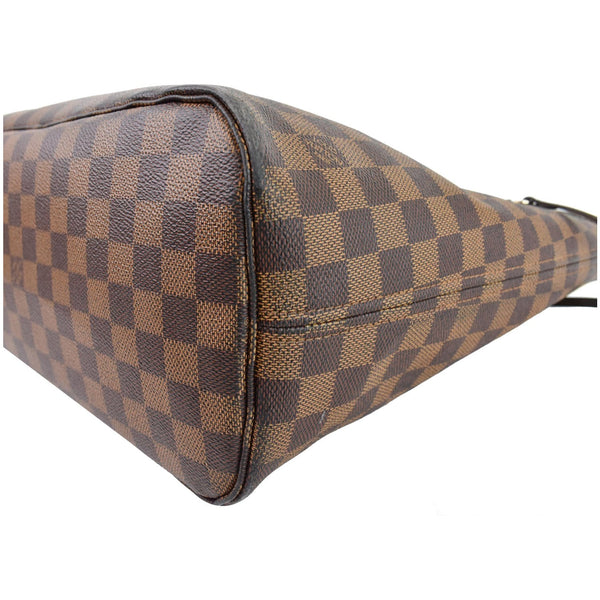 Louis Vuitton Neverfull MM Damier Ebene Tote Bag bottom corner