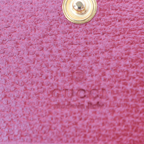 GUCCI Ophidia Flora GG Supreme Canvas Card Case Wallet Red