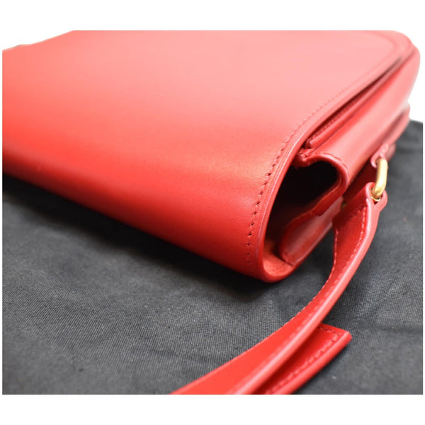 YVES SAINT LAURENT Betty Smooth Leather Shoulder Bag Red