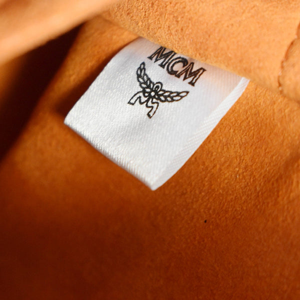 MCM Crystal Visetos Mini Nappa Leather Backpack Bag Cognac - Hot Deals