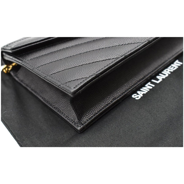 Yves Saint Laurent Envelope Chevron Grain De Poudre Wallet