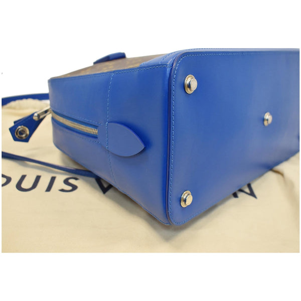 LOUIS VUITTON Dora MM Monogram Canvas Shoulder Bag Blue