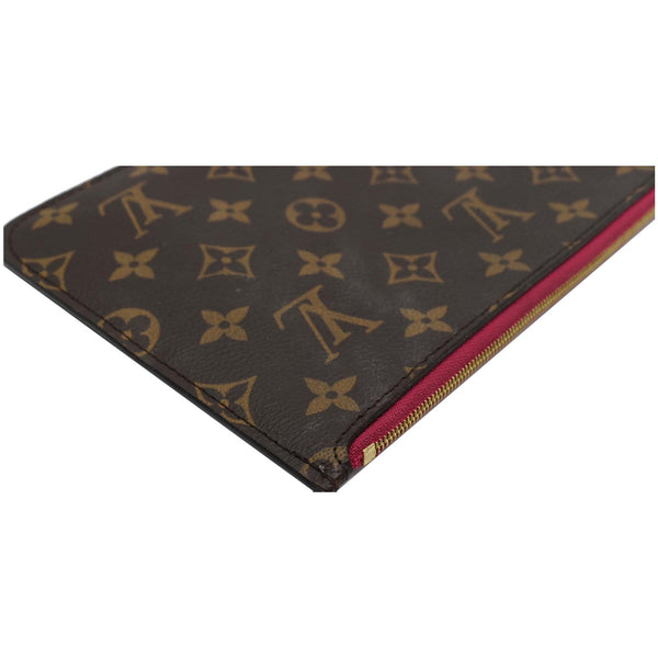 LOUIS VUITTON Neverfull GM Monogram Canvas Pochette Wristlet Pouch Fuchsia
