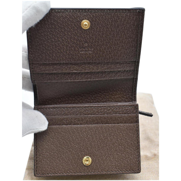 GUCCI Ophidia GG Card Case Wallet Beige