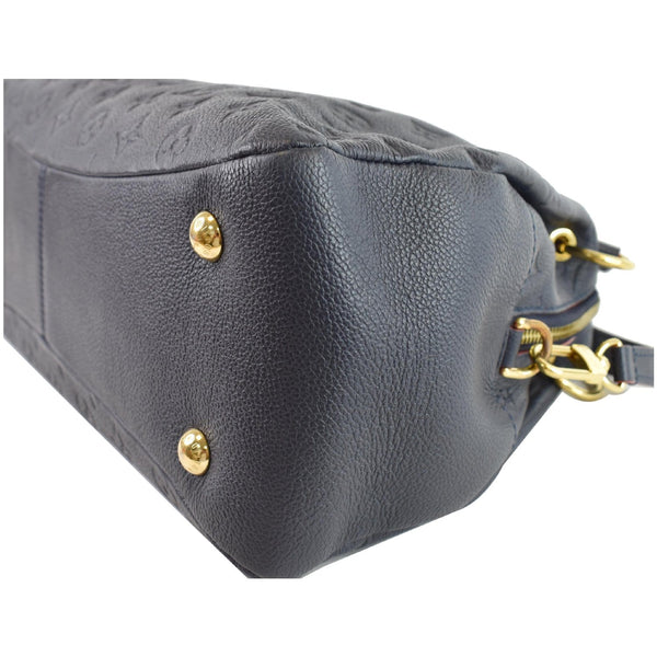 LOUIS VUITTON Ponthieu PM Empreinte Leather Shoulder Bag Blue