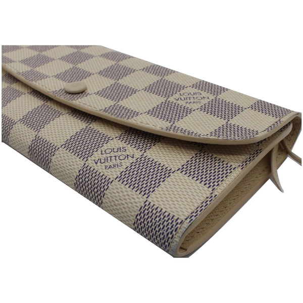 LOUIS VUITTON Emilie Damier Azur Wallet White