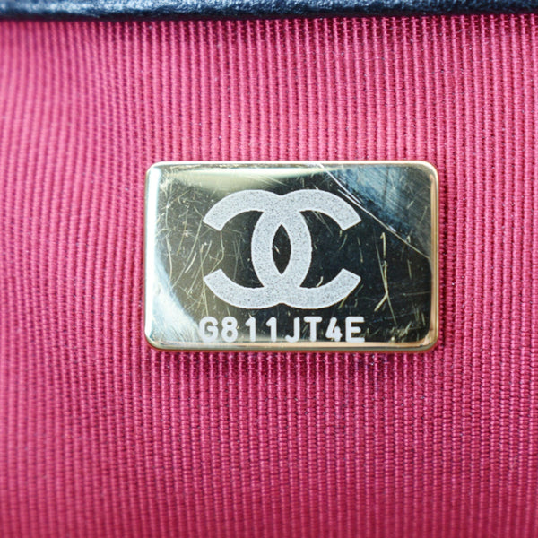 CHANEL 19 Large Flap Quilted Lambskin Leather Shoulder Bag Black