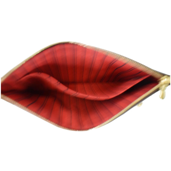 LOUIS VUITTON Pochette Wristlet Pouch Damier Ebene Neverfull MM Brown