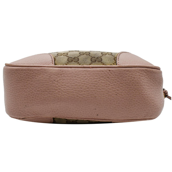 GUCCI Bree GG Canvas Leather Crossbody Bag Pink 449413