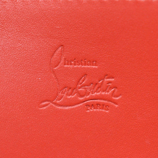 CHRISTIAN LOUBOUTIN Spike Panettone Leather Zippy Wallet Black - sold