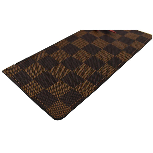 LOUIS VUITTON Felicie Zippered Damier Ebene Insert Pouch Brown