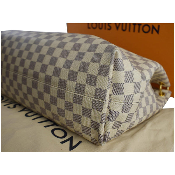 LOUIS VUITTON Graceful MM Damier Azur Shoulder Bag White