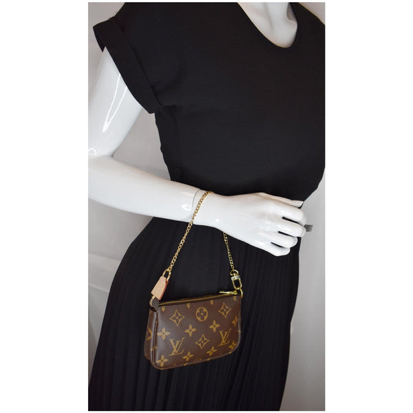 Louis Vuitton Mini Pochette Monogram Canvas Pouch Brown - WOMEN HANDBAG