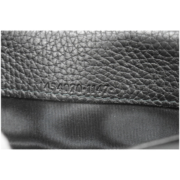 GUCCI Animalier Bee Blind For Love Leather Wallet Black 454070