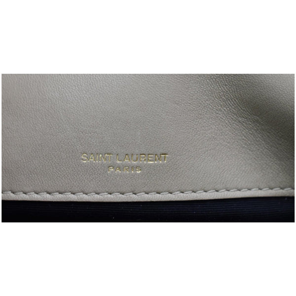 YVES SAINT LAURENT Jamie Suede Leather Shoulder Bag Sea Salt