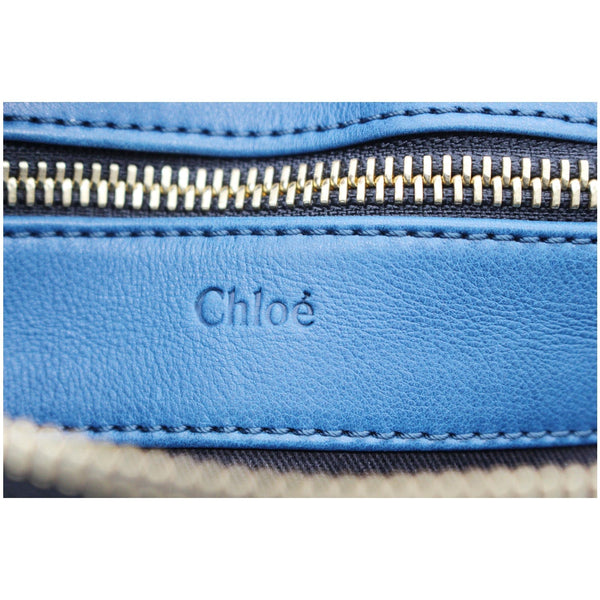 CHLOE Cary Zipped Leather Tote Bag Blue