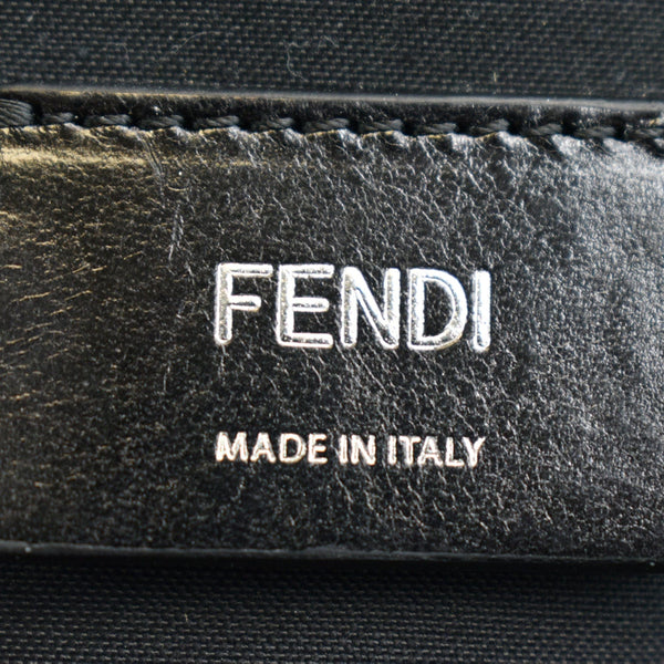 FENDI Diagonal Liberty Nylon Leather Backpack Black