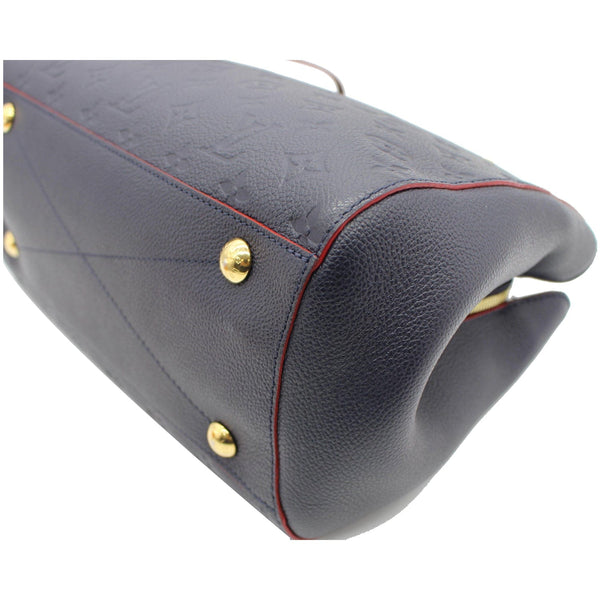 LOUIS VUITTON Montaigne MM Monogram Empreinte Shoulder Bag Blue